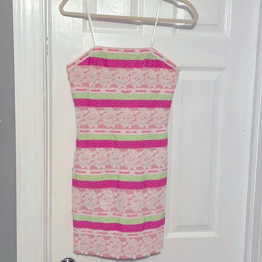 Lilly Pulitzer Strapless Ribbon Dress